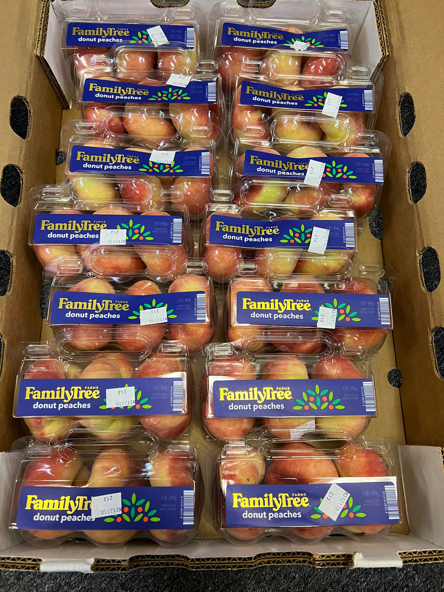 Donut Peach 蟠桃 扁桃 桃子【水果】1lb Clamshell ClapSquare