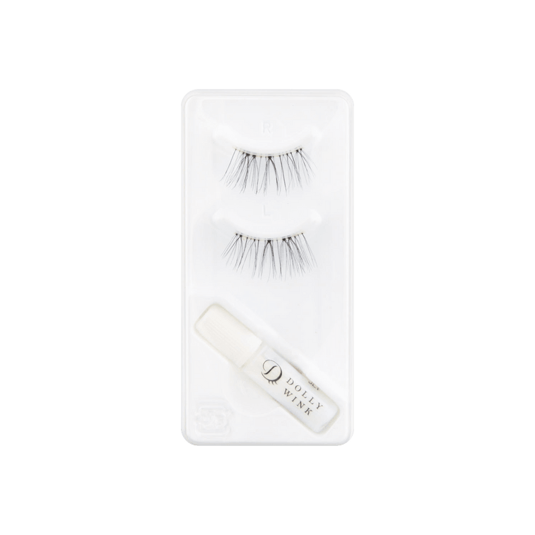 KOJI DOLLY WINK Easy Lash No.1 Natural Long 10秒局部假睫毛 带胶水 No.1 自然纤长 新手友好