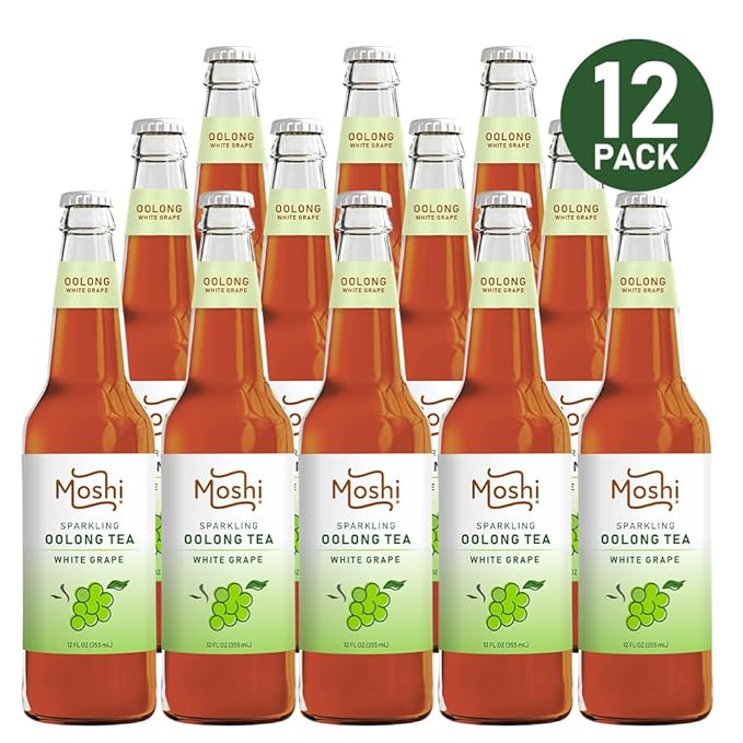 Moshi Sparkling Oolong Tea White Grape 12oz 乌龙茶气泡饮料 白葡萄 Case 整箱