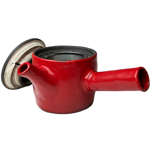 Katayama Hinata Kyusu Teapot Red 10.5 fl oz 红色 小茶壶 带滤网 日本进口