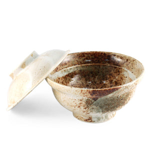 Yukishino Moss White Donburi Bowl 13 fl oz / 6.26" dia 盖饭碗