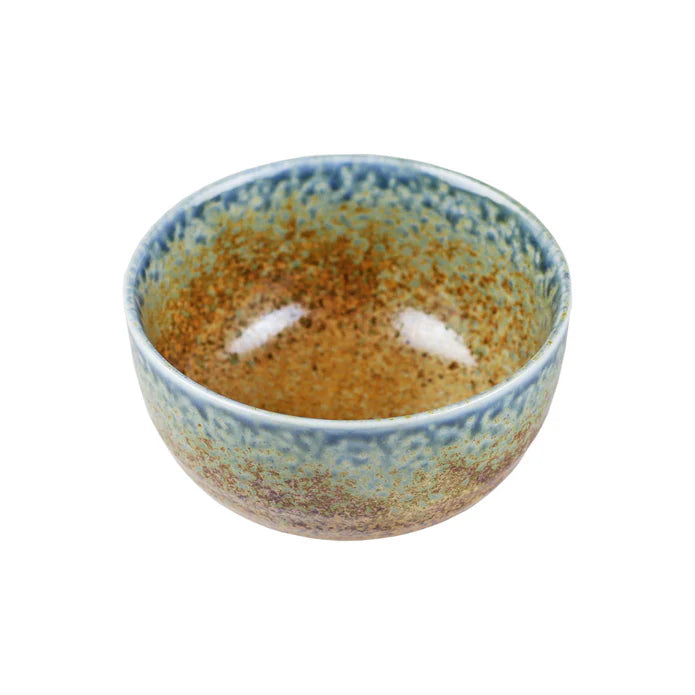 AINAGASHI BLUE EARTHY RICE BOWL 19 FL OZ / 5" DIA 棕色 靛蓝 饭碗