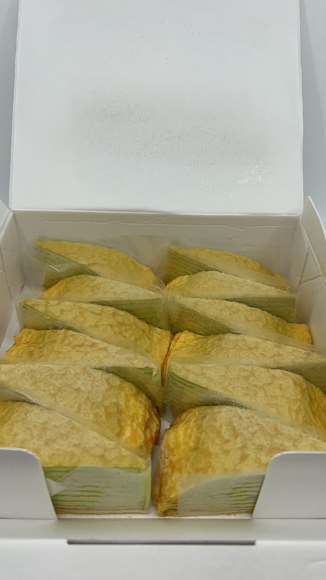 Japanese Mille Crepe Cake Matcha 12pc 日本抹茶千层蛋糕 12块 Frozen 冷冻 Gluten Free 无麸