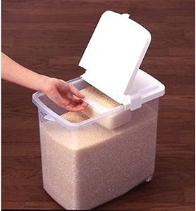 Inomata Rice Container Large 10kg 21.7×36.9×31.5cm 大米储藏罐米桶 附带量杯 10公斤量 1 个