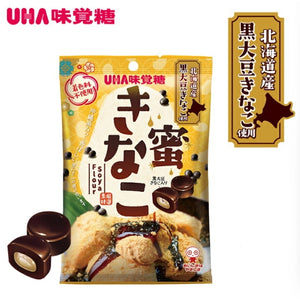 UHA Mitsu Kinako Fukuro 蜜餞 黑豆粉 夹心 味覺糖 3.8oz 无色素【尝味期Exp.9/2024】