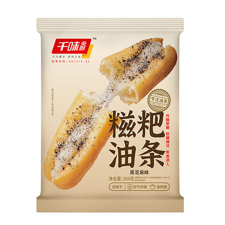 Crispy Fried Dough Stick With Glutinous Rice Black Sesame 284g 千味 糍粑 油条 黑芝麻