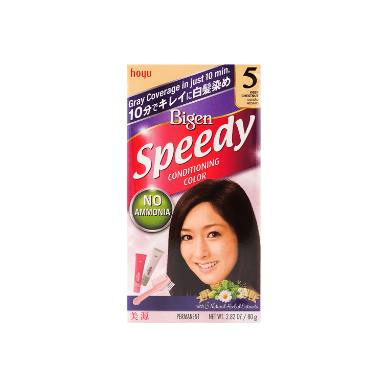 HOYU 美源 BIGEN Speedy Conditioning Color #05 Deep Chestnut 女士用 快速 染发剂 #05 深栗色 附双头染发梳【可遮白发】