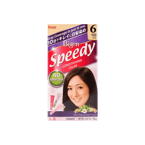 HOYU 美源 BIGEN Speedy Conditioning Color #06 Medium Chestnut 女士用 快速 染发剂 #06 中栗色 附双头染发梳【可遮白发】