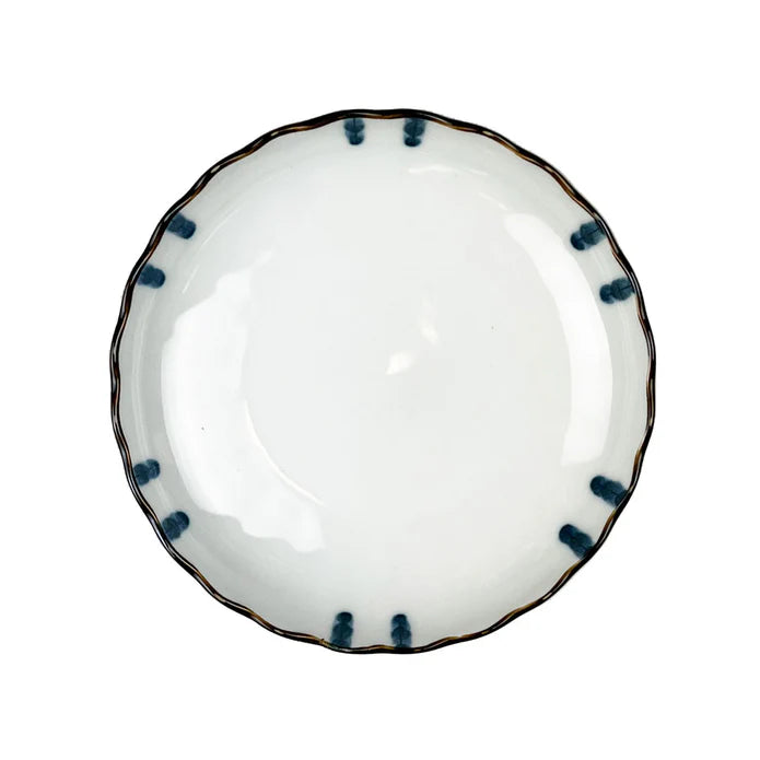 Tokusa Kikuwari Salad Plate 7.6" Dia #83005 荷叶边 沙拉碟