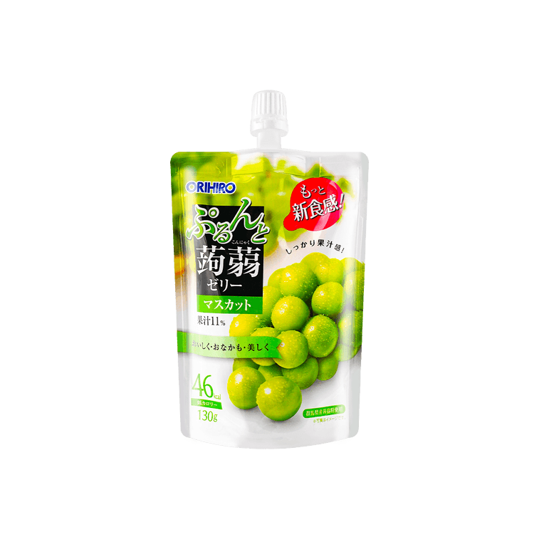 ORIHIRO Konjac Jelly Muscat Grape Flavor 130g 青葡萄味 蒟蒻 吸吸果冻