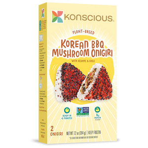 Konscious Korean BBQ Mushroom Onigiri With sesame and chili 100% Plant Based 2pc 纯素 香菇 饭团 2枚入