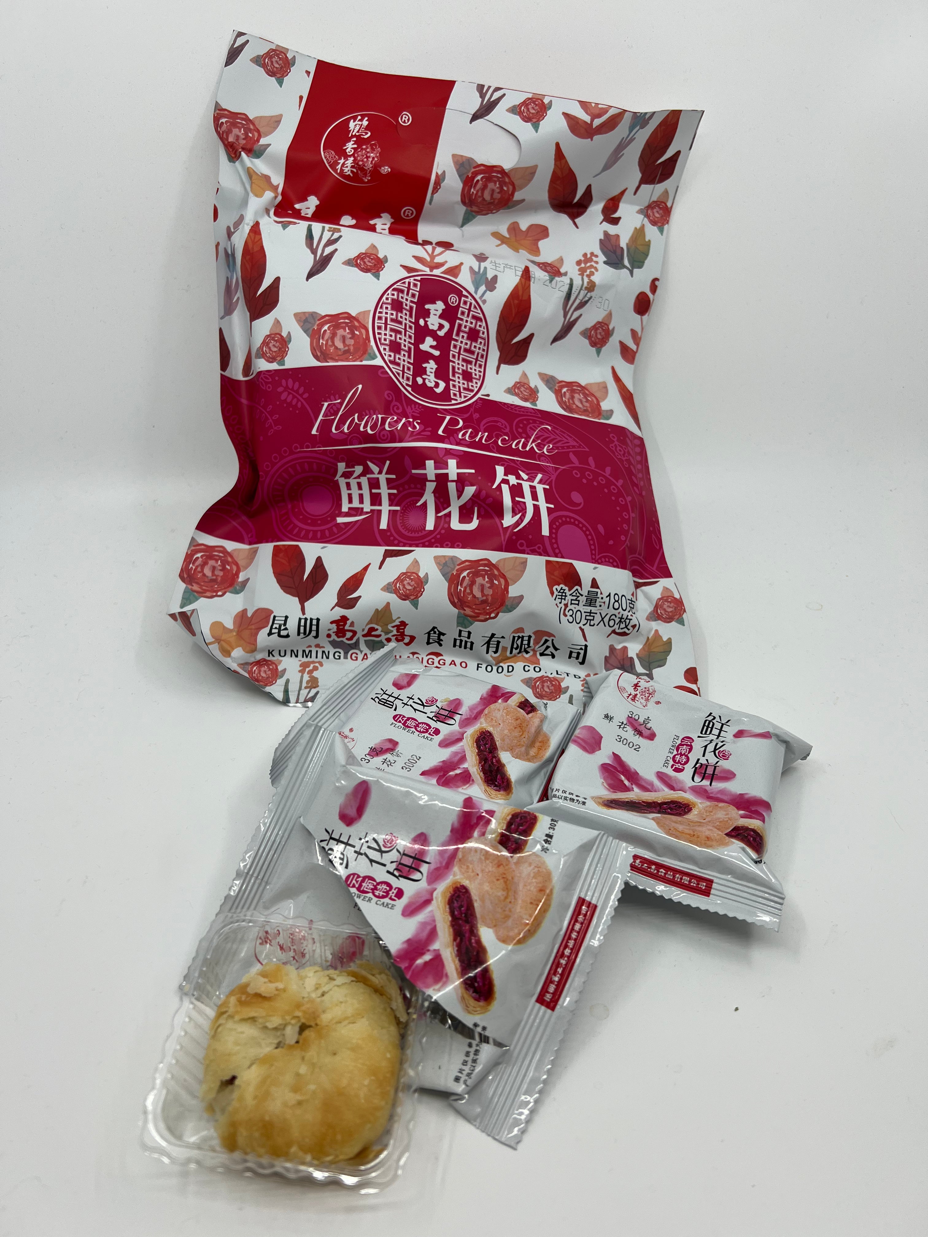 鹤香楼 鲜花饼 Flower cake pastry 6pc/pk 180g