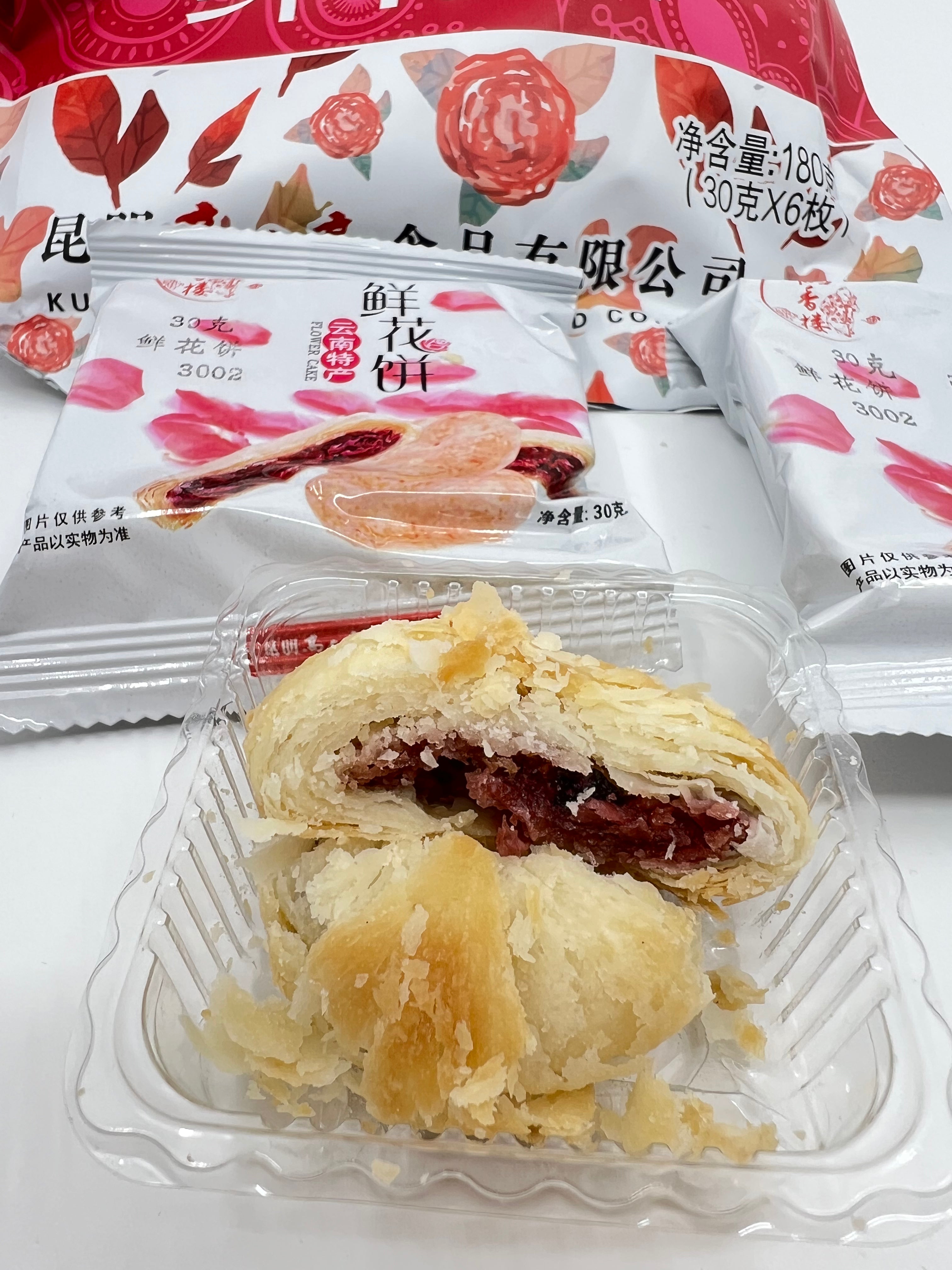 鹤香楼 鲜花饼 Flower cake pastry 6pc/pk 180g