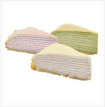 Japanese Mille Crepe Cake Original 12pc 日本原味千层蛋糕 12块 Frozen 冷冻 Gluten Free 无麸