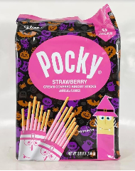 GLICO Pocky Family Pack Strawberry 固力高 草莓味 饼干棒 家庭裝 万圣节特定 3.81oz【Halloween Edition】