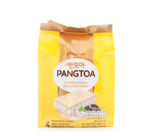 Binggrae Pangtoa Ice Cream Sandwich Cookie & Cream 4p