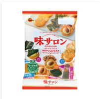 Bourbon Aji Salon 波本 夹心米饼 混合3口味 65g【海苔+芝士+杏仁】