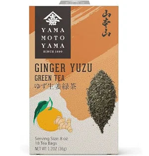 YAMAMOTOYAMA Ginger Yuzu Green Tea 柚子 姜 绿茶 18包入