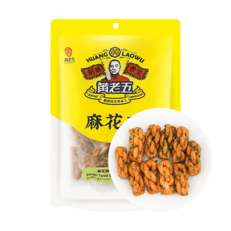 黄老五 葱香 麻花酥 Dough Twist Scallion 160g