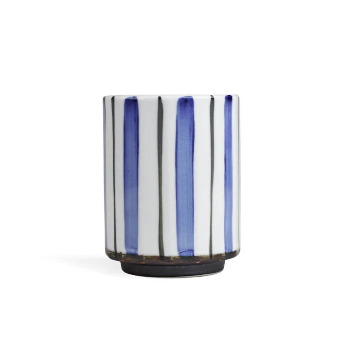 Tokusa Blue Lined Yunomi Teacup 10 fl oz / 3.1" dia 蓝色线条 茶杯
