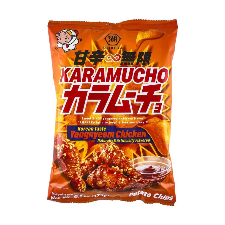 Koikeya Karamucho YangNyeom Chicken Flavor Potato Chips 175g 湖池屋 咔辣姆久 韩式甜辣炸鸡味 薯片