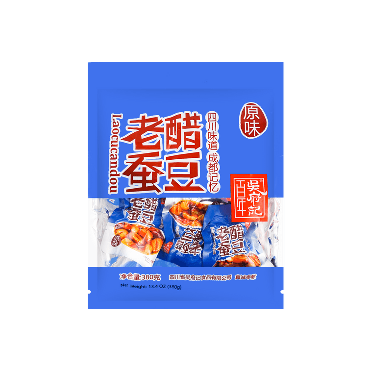 百年吴府记 老醋蚕豆 原味 Vinaigrette Broad Beans Original 380g【四川风味】