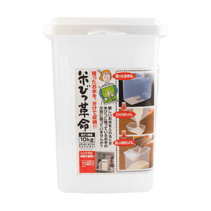 Inomata Rice Container Large 10kg 21.7×36.9×31.5cm 大米储藏罐米桶 附带量杯 10公斤量 1 个