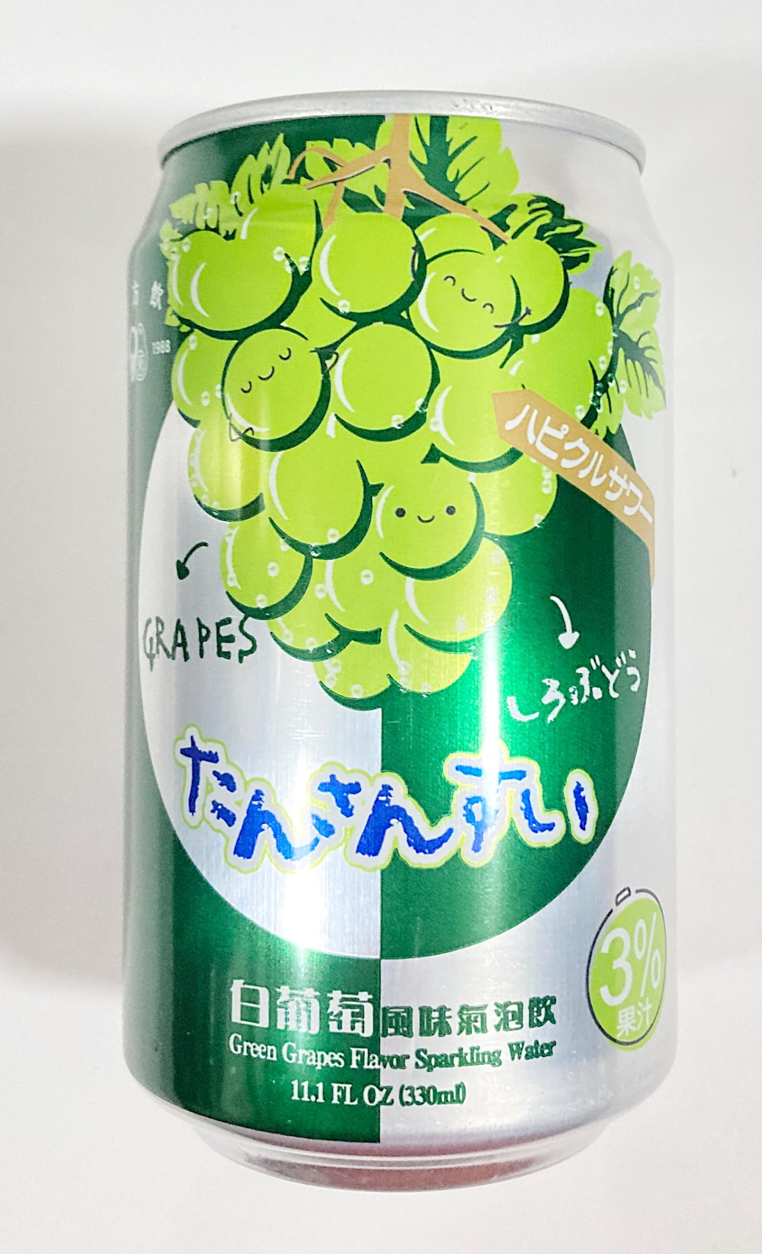 Green Grapes Flavor Sparkling Water 11.1 fl oz 白葡萄风味 气泡水