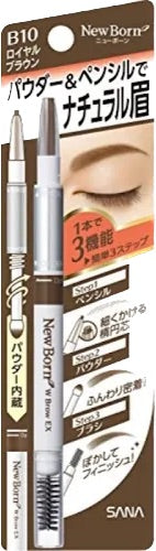 Sana New Born Eyebrow Powder And Pencil Royal Brown B10