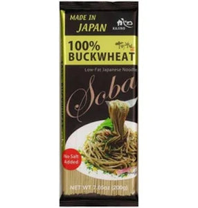 Kajino 100% Buckwheat Soba 7.05oz no salt added 无盐 荞麦面