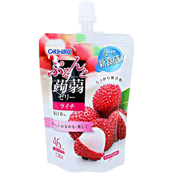 ORIHIRO Konjac Jelly Lychee Flavor 130g 荔枝味 蒟蒻 吸吸果冻【尝味期限Exp. 09/2024】