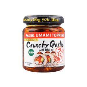 S&B Crunchy Garlic with Chili Oil Mild 蒜蓉杏仁 辣椒油 微辣 3.88oz