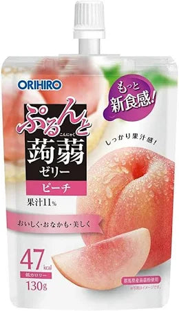 ORIHIRO Konjac Jelly Peach Flavor 130g 桃子味 蒟蒻 吸吸果冻【尝味期限Exp. 09/2024】