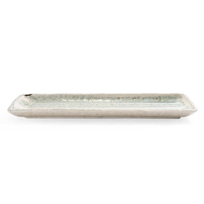 Light Blue Brushed Rectangular Plate 13" X 3.9" 浅蓝色 拉丝 长方形 盘子