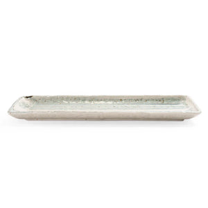 Light Blue Brushed Rectangular Plate 13" X 3.9" 浅蓝色 拉丝 长方形 盘子