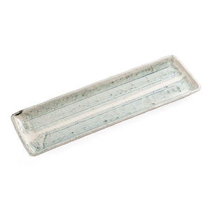 Light Blue Brushed Rectangular Plate 13" X 3.9" 浅蓝色 拉丝 长方形 盘子