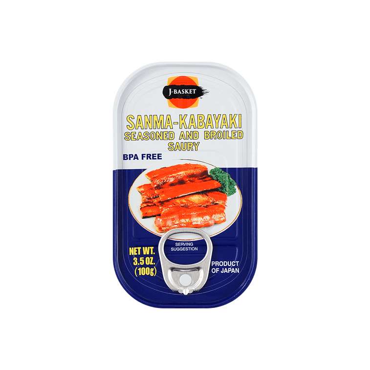 JB Sanma Kabayaki Seasoned & Boiled Saury 100g 秋刀鱼 罐头