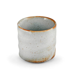 White Shino Yunomi Teacup 5 fl oz 2.72" dia 白色 城市 茶杯
