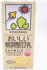 Kikkoman Soymilk Unsweetened 100% 33.81oz