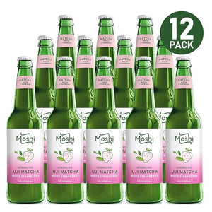 Moshi Sparkling Uji Matcha White Strawberry 12oz 绿茶气泡饮料 白草莓 整箱 Case