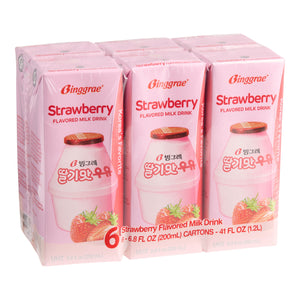 Binggrae Strawberry Flavored Milk 6pk