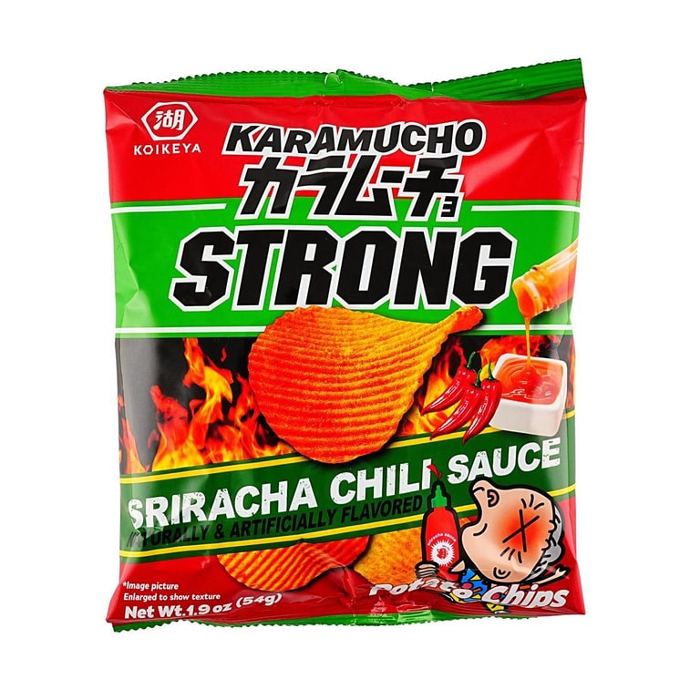 Koikeya Strong Potato Chips Sriracha Chili Flavor 54g 湖池屋 波浪薯片 是拉差辣醬味