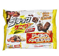 Yuraku Black Thunder Mini Bar Almond & Hazelnut 118g