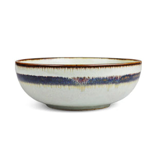 Wasabi Green Noodle Bowl With Brown Trim 46 floz / 7.8" Dia 芥末青 面碗
