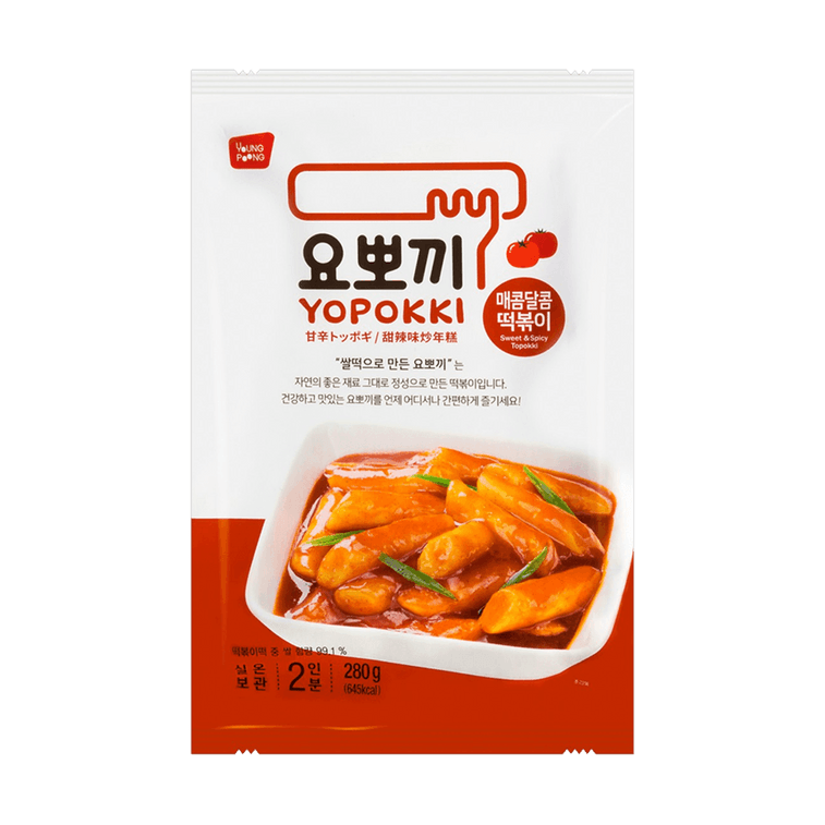 韩国 YOPOKKI 炒年糕 甜辣口味 Sweet & Spicy Topokki Rice Cake 袋装 280g【韩剧经典】【尝味期Exp. 2/26/2024】