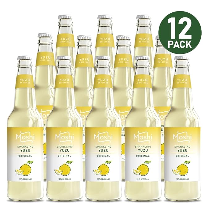 Moshi Yuzu Sparkling Juice Drink Original 12oz 柚子汁气泡饮料 原味 整箱 Case