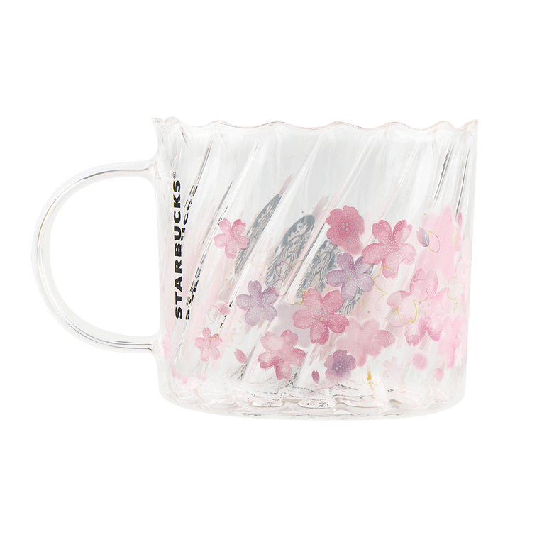 星巴克 Starbucks 2023 日本樱花系列 Japan Sakura Heat Resistant Glass 耐热玻璃 麻花线 杯子 355ml