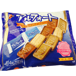 日本进口 Bourbon Alfort Chocolate Wheat Crackers 巧克力全麦饼干  日本人无法戒掉的零食第4名