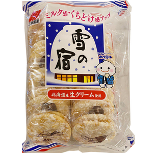 日本进口  三幸制果雪之宿   采用百分百北海道鲜奶油 米饼雪饼 酥脆可口  single pack 【最佳鉴赏期 8.20】