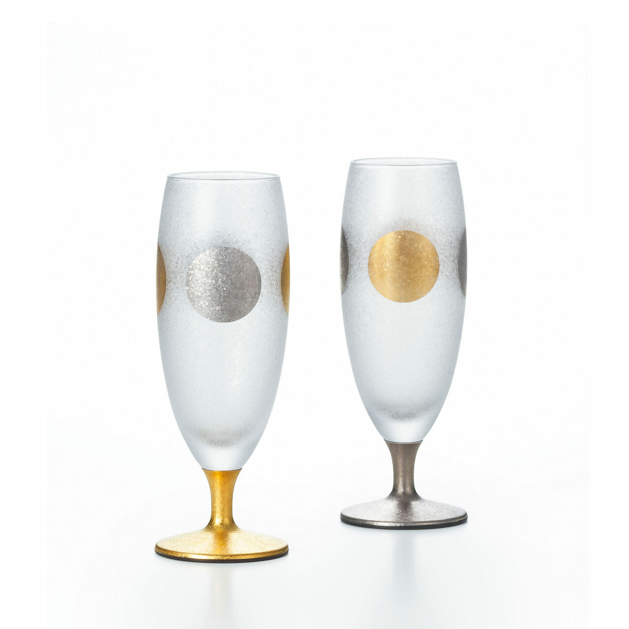 预定[New] Ishizuka Glass Sun-Moon Short Stem Pair 4.2 fl oz【日本进口】